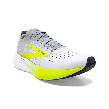 Brooks Unisex Hyperion Elite Running Shoe - White/Nightlife/Grey - D - 5