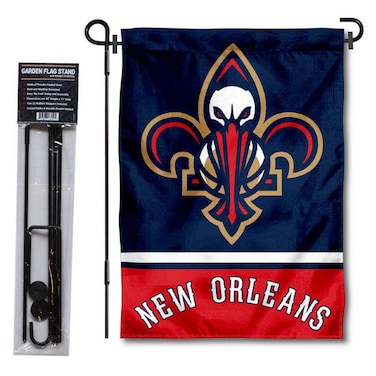 WinCraft New Orleans Pelicans Garden Flag with Stand Holder