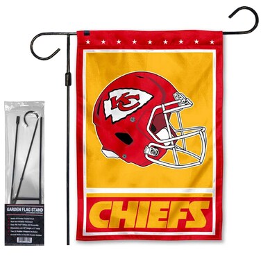 WinCraft Chiefs Helmet Garden Flag and Stand Pole Holder Mount
