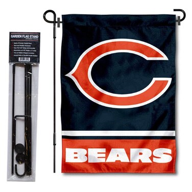 WinCraft Chicago Bears C Logo Garden Flag with Stand Holder