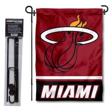 WinCraft Miami Heat Garden Flag with Stand Holder
