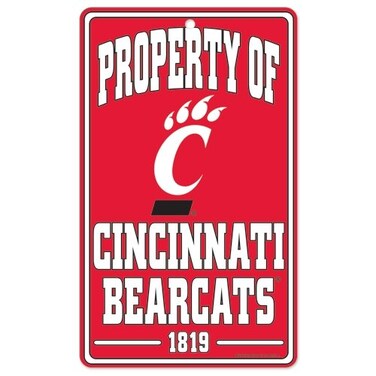 NCAA University of Cincinnati Champ/Prop of Sign, 7.25 x 12, Black