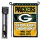 WinCraft Green Bay Packers 4 Time Champions Garden Flag and Pole Stand Holder