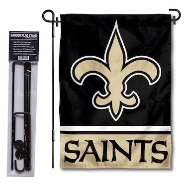 WinCraft New Orleans Saints Garden Flag with Stand Holder