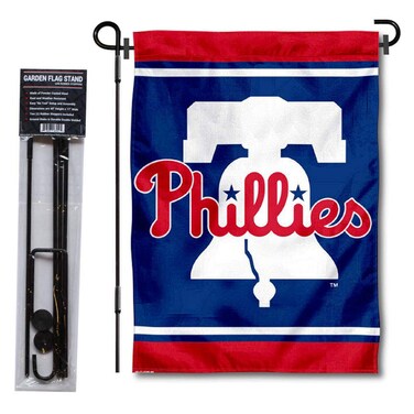 WinCraft Philadelphia Phillies Liberty Bell Garden Flag and Flagpole Stand Holder