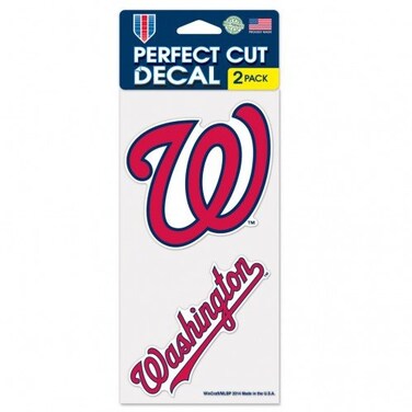 Wincraft MLB Washington Nationals 07629014 Perfect Cut Decal (Set of 2), 4" x 4