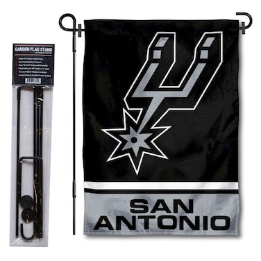 WinCraft San Antonio Spurs Garden Flag with Stand Holder
