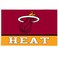 Wincraft NBA 3-Foot by 5-Foot Double Sided Banner Flag with D-Rings, Miami Heat, Black
