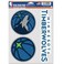 Wincraft NBA Minnesota Timberwolves Decal Multi Use Fan 3 Pack, Team Colors, One Size