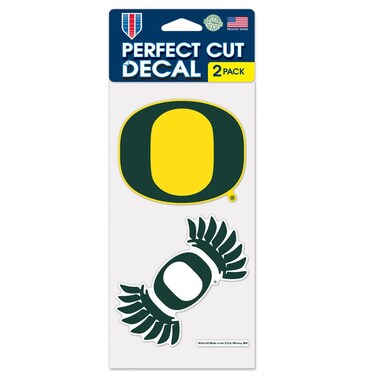 Wincraft NCAA University of Oregon Perfect Cut Decal (Set of 2), 4" x 4