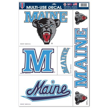 NCAA University of Maine Multi Use Decal, 11 x 17", Black