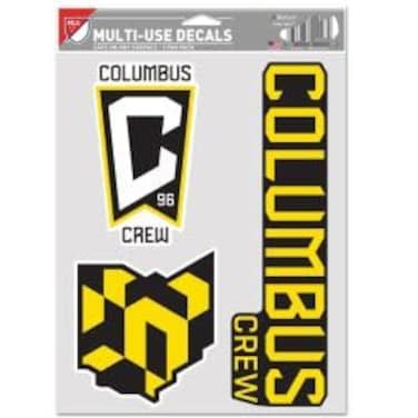 Wincraft MLS Columbus Crew Decal Multi Use Fan 3 Pack, Team Colors, One Size