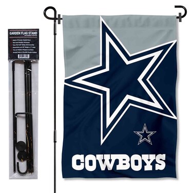 WinCraft Dallas Cowboys Bold Logo Garden Flag and Flagpole Mount