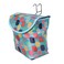 LIOOBO Bike Basket Canvas Dot Pattern Front Handlebar Portable Bicycle Lift Off Baskets with Holder Lid Hanging Basket for Bike Accessories
