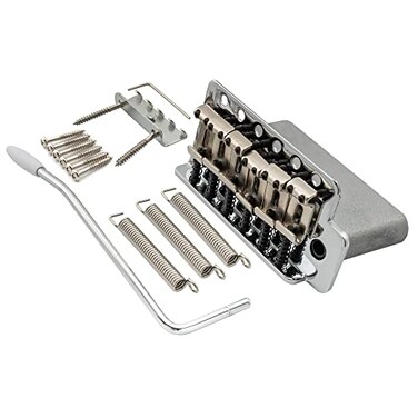 Wilkinson WOV01 52.5mm (2-1/16 inch) Vintage ST Guitar Tremolo Bridge 6-Screw Assembly with 36mm Block for Fender Squier/Mexico Strat Stratocaster Electric Guitar, Chrome