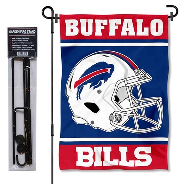 WinCraft Buffalo Bills Helmet Garden Flag and Flagpole Mount