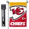 WinCraft Kansas City Chiefs Bold Logo Garden Flag and Flagpole Mount