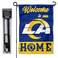 WinCraft Los Angeles Rams Welcome to Our Home Garden Flag and Flagpole Mount
