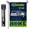 WinCraft Seahawks Welcome to Our Home Garden Flag and Flagpole Mount