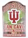 NCAA Indiana University 81909012 Wood Sign, 11" x 17", Black