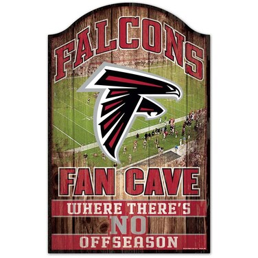 Wincraft NFL Atlanta Falcons 05283010 Wood Sign, 11" x 17", Black