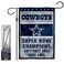 WinCraft Cowboys 5 Time Champions Garden Flag and Stand Pole Holder Mount