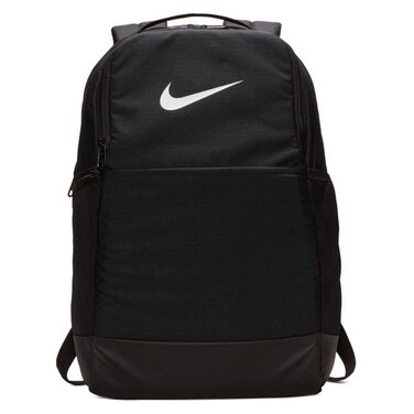 Nike Brasilia Medium Training Backpack for Women and Men with Secure Storage &amp; Water Resistant Coating, Black/Black/White