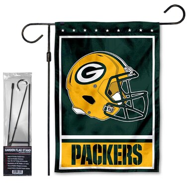 WinCraft Packers Helmet Garden Flag and Stand Pole Holder Mount