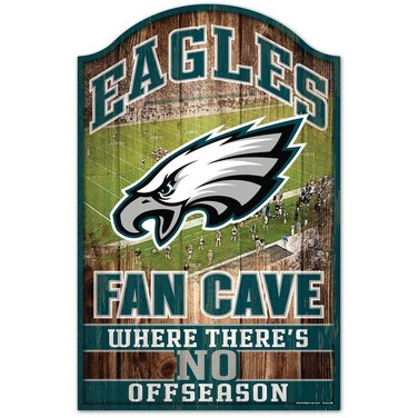 Wincraft NFL Philadelphia Eagles 05954010 Wood Sign, 11" x 17", Black