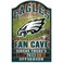 Wincraft NFL Philadelphia Eagles 05954010 Wood Sign, 11" x 17", Black