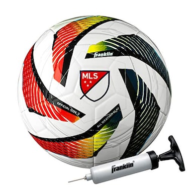 Franklin Sports MLS Tornado - Official Size 5 - Soft Cover - Weight Soccer Ball - Air Pump Included