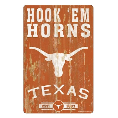 Wincraft NCAA Texas Longhorns 11x17 Wood Sign, Team Color, One Size