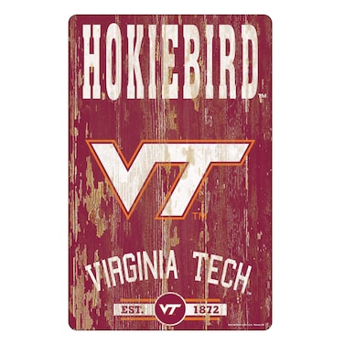 Wincraft NCAA Virginia Tech Hokies 11x17 Wood Sign, Team Color, One Size
