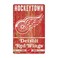 NHL Detroit Red Wings Unisex 11x17 Wood Signslogan Design, Team Color, One Size