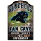 NFL Carolina Panthers 05402012 Wood Sign, 11" x 17", Black