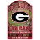 NCAA University of Georgia 93380011 Wood Sign, 11" x 17", Black