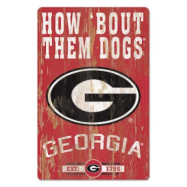 Wincraft NCAA Georgia Bulldogs 11x17 Wood Sign, Team Color, One Size