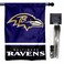 WinCraft Ravens Banner House Flag and 5 Foot Flagpole Set