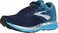 Brooks Womens Ricochet Running Shoe - Navy/Blue/White - B - 8.5
