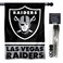 WinCraft Raiders Banner House Flag and 5 Foot Flagpole Set