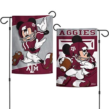 Wincraft NCAA Texas A&amp;M University Disney Garden Flags 2 Sided, Multicolor, 12.5" x 18