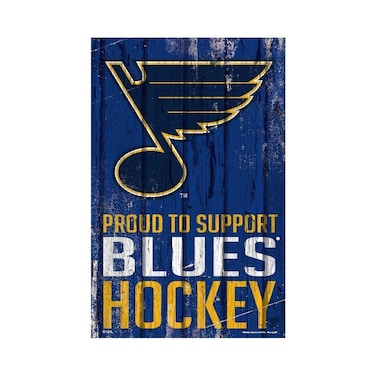 Wincraft NHL St. Louis Blues SignWood Proud to Support Design, Team Color, 11x17