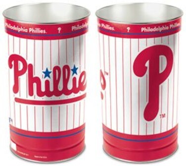 MLB Philadelphia Phillies 15 Waste Basket, Team Color, One Size