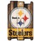 Wincraft NFL WCR11384115 Pittsburgh Steelers Wood Fence Sign, Black