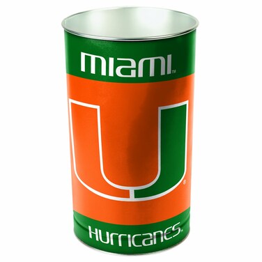 NCAA Miami Hurricanes Wastebasket