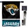 WinCraft Jaguars Banner House Flag and 5 Foot Flagpole Set