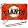 WinCraft San Francisco Baseball Orange Flag Pole and Bracket Set