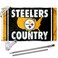 WinCraft Pittsburgh Steelers Country Flag Pole and Bracket Mount Kit