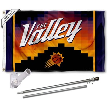 WinCraft Phoenix Suns City Edition Flag Pole and Mount Bracket Set