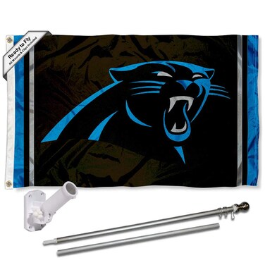 WinCraft Carolina Panthers Flag Pole and Bracket Kit